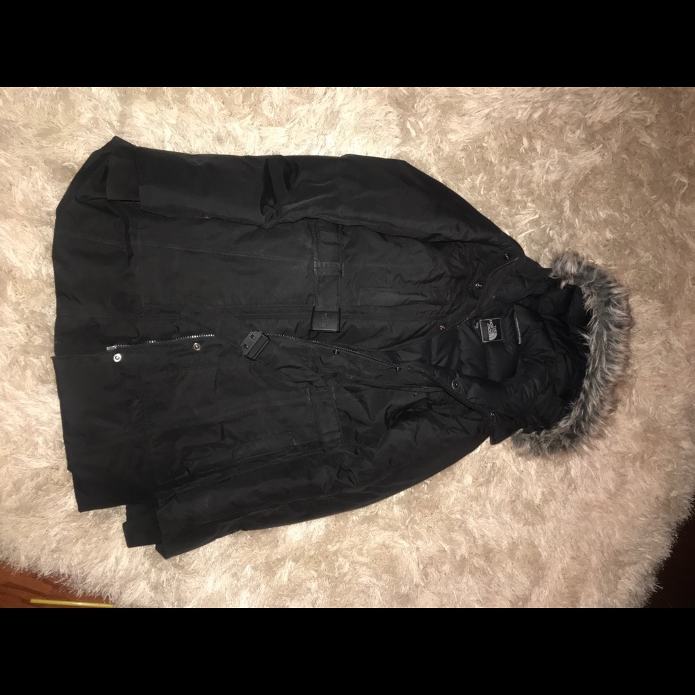 The North Face women’s black parka